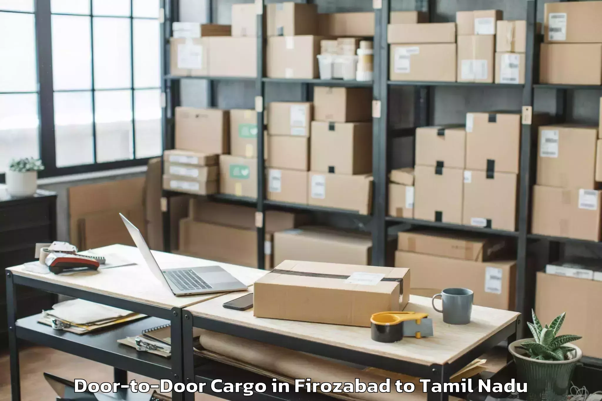 Leading Firozabad to Vr Mall Chennai Door To Door Cargo Provider